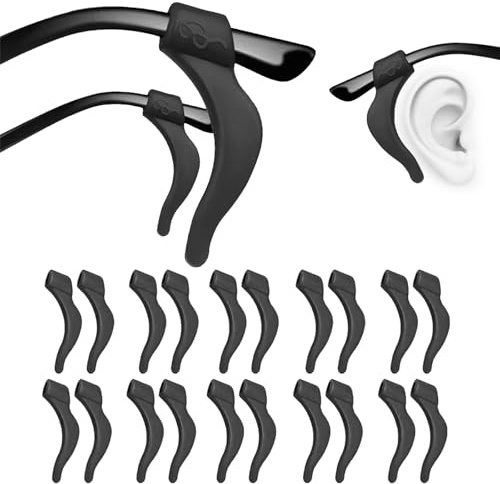 20 Pcs Large Glasses Ear Pads, Silicone Ear Hooks, Stop Glasses Slipping Down Nose,Anti Slip Glasses Grips,Glasses Ear Grips, Ear Hook Sleeve Clear Ear Grippers for Sunglasses Reading Glasses