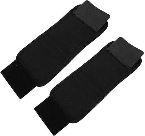ABOOFAN 2 Stück Schwarze Pferdegamaschen aus Atmungsaktivem Oxford Stoff Bequemer Schutz für Pferdebeine und Hufe Fliegenschutz und Stabiles Material