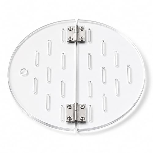Akryl runt akvariumlock | Flera storlekar for tankar med öppen topp: Akryllock, 5 mm, gångjärn, matning, ventiler(Dia70cm(27.6in))