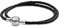 PANDORA Moments doppeltes Schwarzes Lederarmband mit geprägtem Kugelverschluss aus Sterling-Silber, vielseitig kombinierbar, Größe: 41cm