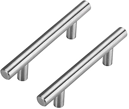 goldenwarm Möbelgriffe Steggriff, Türgriffe Edelstahl Bohrlochabstand 96mm Modernes Küchengriffe Schublade Schrank Griff, 10er