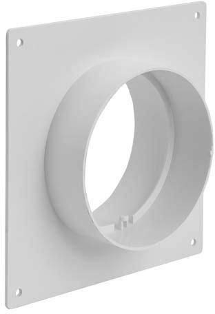 100 mm Kanalverbinder Flansch, Kunststoff gerader Rohrflansch für Heizung, Kühlung, Lüftungssystem (10 cm), Wandflansch für Klimaanlage, Abluftschlauch, Abluftrohr, Lüftungsrohr Verbindungsstueck