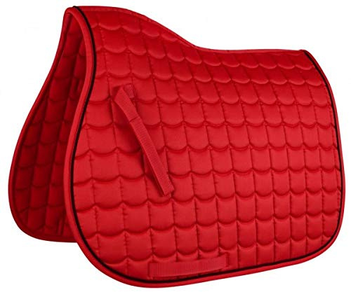 York Ajax Saddle Cloth Versatile Saddle Pad Riding Mat (Full, Red)