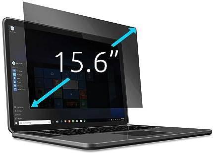 Kensington Laptop Blickschutzfilter, abnehmbare Schutzfolie für 15,6 16:9 Laptops/Tablets, Blendschutzbeschichtung, beidseitig verwendbar, Blaulichtfilter zur Vermeidung von Augenbelastung (628334)