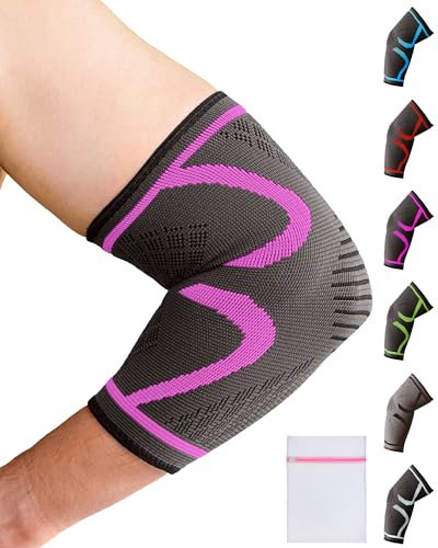360 RELIEF Tutore Epicondilite Gomito Per Uomini e Donne - 1 Pacchetto Gomitiera Per Tendinite, Tennis, Giocatore Di Golf - Compressione Gomitiera Per Destra/Sinistra Manicotto Con Lavanderia Borsa