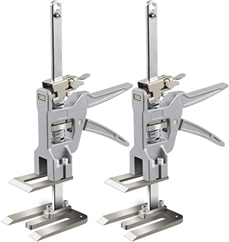 Arbeitssparender Arm-Werkzeugwagenheber, 2 Stück, Multifunktions-Höhenverstellung, Hebevorrichtung, die langsam und schnell herunterfahren kann, Bodenbelägen und Fenstern, Traglast 400 kg