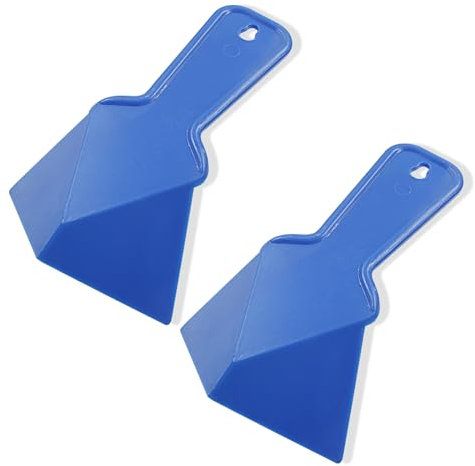 Moicstiy Cazzuola per cartongesso in plastica per angoli interni, strumento per cartongesso, cazzuola angolare per raschiare (blu, 2 pezzi)