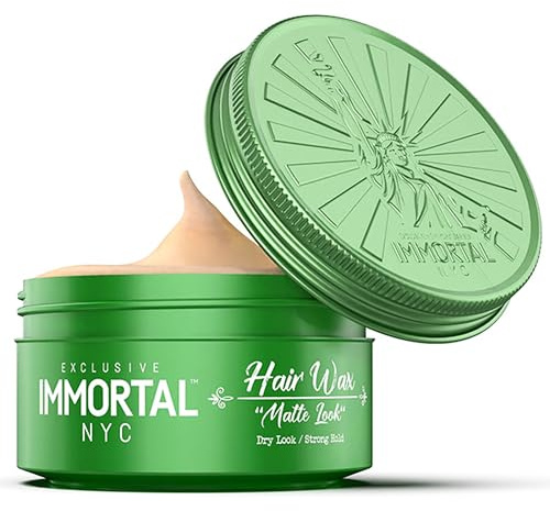 Immortal NYC Matte Look Hair Wax, 1, Provides strong hold, matte finish, natural look, extra volume, all-day control, and washes out easily.