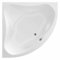 DUNAJ - Vasca angolare 140 x 140 x 48 cm, senza piedi, colore: Bianco