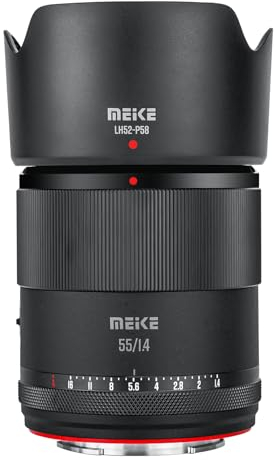 Meike 55 mm F1.4 Enfoque automático Gran Apertura STM Motor Paso a Paso APS-C Lente Retrato Compatible con cámaras Sony E Mount A6400 A5000 A5100 A6000 A6100 A6300 A6500 A6600 A6700 ZV-E10 ZV-E10 ZVV
