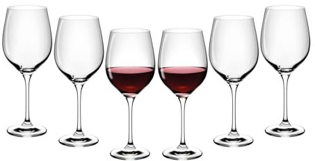 Gerlach 1760, set di 6 calici da vino bianco da 530 ml, cristallo senza piombo, lavabili in lavastoviglie, Celestia