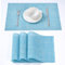 Tischsets Abwaschbar - Platzsets aus PVC, rutschfest und Waschbar - Platzdeckchen - Tischunterlage, Platzset, Tischuntersetzer für Esszimmer, Küche und Restaurant (Blau Mix, 4er Set)