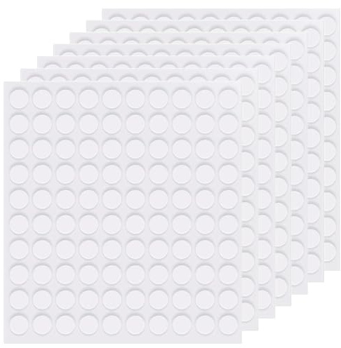 Weenwill Sticky Dots Double Sided,600 PCS Glue Dots Double Sided,No Trace Double Sided Sticky Pads,Removable Round Clear Adhesive Dot for Balloon,Festival Decoration,DIY Crafts,Home Decoration(10mm)