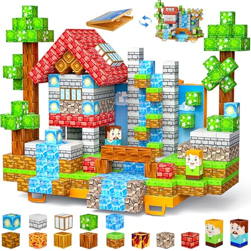 Wxlbr Magnetic Blocks, Magnetic Building Blocks,STEM Constructions Magnet Blocks for Kids, Boys and Girls Age 3+ Years Old, Building Toys Gifts for Kids 84PCS 1 Large Size