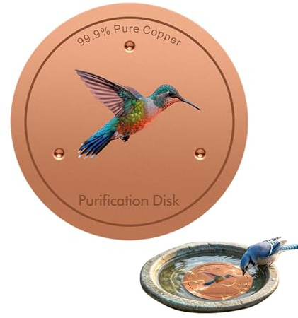 Metall-scheibe Für Vogelbad - Metall 10 Cm | Wasserreinigungsplatte | Vogelbad-reinigungsdisk Mit Dreipunkt-halterung | Für Outdoor, Garten, Terrasse, Rasen, Hof, Bauernhof Und Springbrunnen