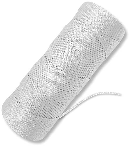 Bright White Twine String - #18 Strong Nylon String - 500 Ft Length - White String for Gardening, Nylon Twine for Plants