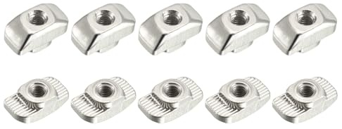 METALLIXITY Tuercas en T deslizantes (Rosca M4) 10 piezas, Tuerca en T de acero al carbono de cabeza de martillo para perfil de extrusión de aluminio de la Serie 3030