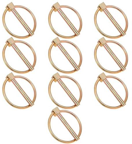 Lot de 10 goupilles pliantes 5,8 x 52 mm - Goupilles de sécurité en acier galvanisé galvanisé - Pour tracteurs, camions, remorques, tondeuses à gazon
