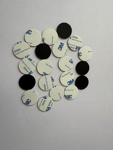 125 kHz T5577 RFID myntetikett med självhäftande baksida för identitetsnyckeltaggar som kan skrivas om med en diameter på 25 mm svart (10 st)