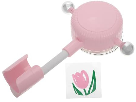 ARTSEWPLY Soporte De Ducha Ventosa Ajustable para Cabezal De Ducha Instalación Sin Taladro Diseño Infantil Soporte Reutilizable para Baño Color Rosa