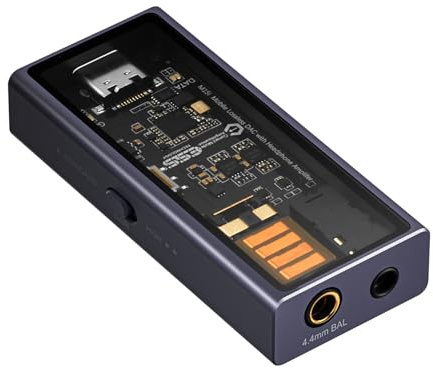 Questyle M15i Electro Purple Headphone Amplifier [MFi Certified] Electronic Music/ACG Custom Tuning Portable USB C DAC Amps with 4.4mm/3.5mm Outputs PCM 768kHz/DSD512 Hi-res Lossless Audio Adapter