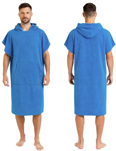 Adore Mens Microfibre Changing Robe Hooded Towel Poncho
