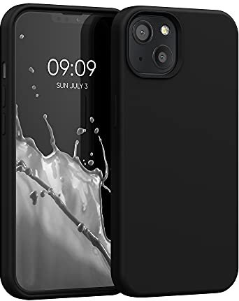 kwmobile Handyhülle für iPhone 13 Hülle, für iPhone 13 Case - Hülle Silikon - kabelloses Laden - Schwarz