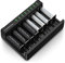 POWEROWL AkkuLadegerät mit AA Akku 4 Stück+AAA Akku 4 Stück, Akku Ladegerät für NI-MH NI-CD AA/AAA/C/D Akku, Typ C, Micro USB Schnellladung