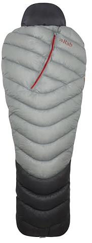 Rab Mythic Ultra 120 Modular Down Insulated Ultralight Sleeping Bag (0C) for Climbing & Mountaineering - Cloud/Graphene - Regular Left Zip