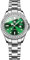 OLEVS Armbanduhr Damen Klassisches Silberne Edelstahl Analoger Quarz Uhr Großes Gesicht Grün Zifferblatt Luxus Diamant Damenuhr Eleganz Wasserdicht Leuchtend mit Datum Damen Uhren