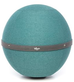 Bloon Siège Ballon Bureau Ergonomique | Anti Mal de Dos, Anti-dérapant, Anti-tâches & Ultra-résistant | Fait à la Main au Portugal | Couleur Lagon | 55 cm