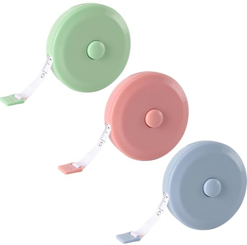 3 pcs Tape Measure 200cm / 79inch Sewing Measuring Tape Retractable Tailor Tape Measure for Body Measurements, Retractable Sewing Fabric Tailors Dual Sided
