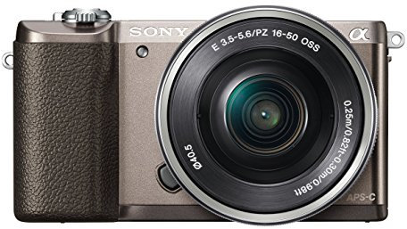 Sony Alpha A5100 Mirrorless Digital Camera 24.3 Megapixel with 16-50mm Interchangeable Lens 3-Inch Flip Up LCD Brown (Renewed)