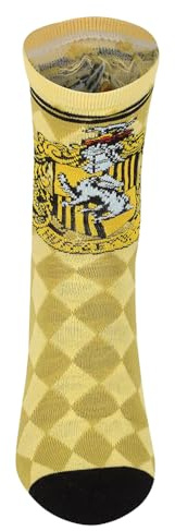 Harry Potter - Hufflepuff Socken für Herren/Damen Unisex (L-XL) (Gelb/Schwarz)