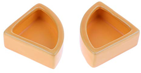 2 ciotole per rettili in ceramica, anti-fuga, per lucertola, geco, arancione, angolare, M