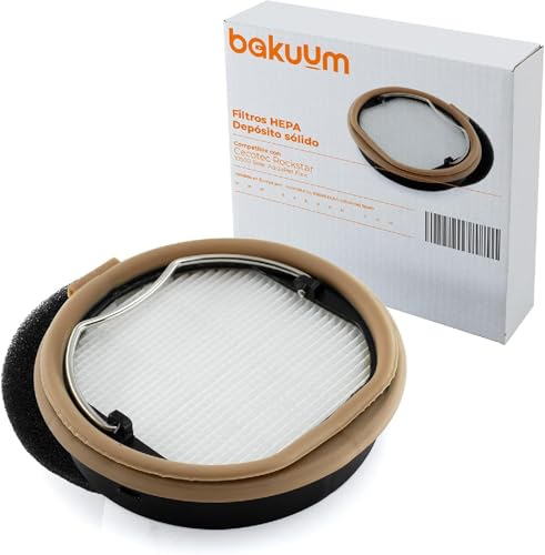 BAKUUM Filtro para aspiradora Cecotec Conga Rockstar 10500 Solar AquaPet Flex. De alta eficiencia para aspirador escoba