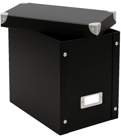 SAFE 3185 Boîte de rangement pour bandes dessinées, mangas et romans graphiques | Avec renfort métallique, espace pour l'étiquette et système de boutons-pression | Pliable et empilable | 205 x 290 x