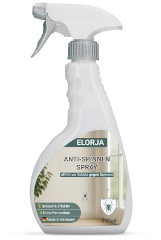 Elorja® Spinnen Abwehrspray 500 ml [effektive Spinnenabwehr] Anti Spinnenspray, Spinnenabwehrspray bei Spinnen und Spinnennetz, Spinnenabwehr für innen und außen