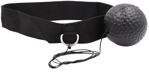 Saco De Boxeo Pelota de Reflejos Boxeo, for Entrenamiento Sanda, con Montaje en la Cabeza, for reacción Mano-Ojo y Gimnasio, Equipo Fitness(Black)