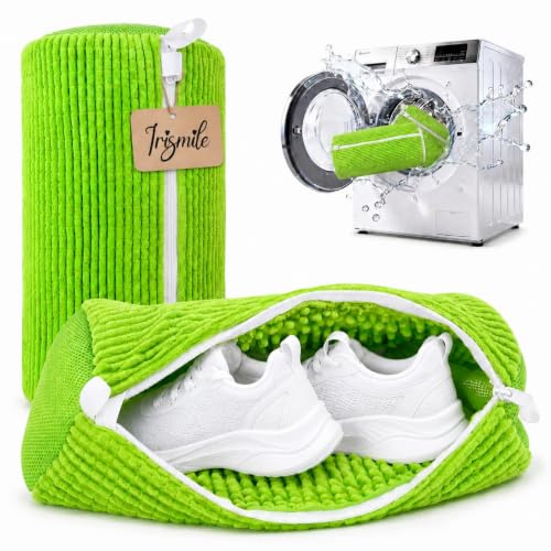 IRISMILE® 2 x Bolsa para Lavar Zapatillas en Lavadora | Red Protectora Antigolpes para Calzado Deportivo | Diseño Cilíndrico con Malla Transpirable | Bolsa Lavar Zapatillas Lavadora