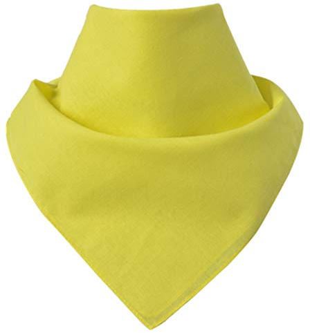 Miobo Bandana i 100 % bomull en storlek, Enfärgad gul, M