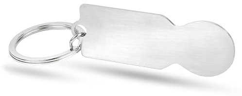 Mister Boncuk® TROLLEYMAN, portachiavi per carrello della spesa in acciaio inox – gettone per carrello della spesa sfoderabile – Sgancio per carrello della spesa.