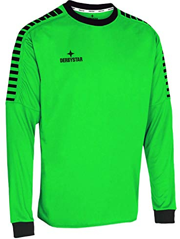 Derbystar Unisex Kinder Hyper målmandstrøje Kinder Torwarttrikot, Gruen Schwarz, 152 EU