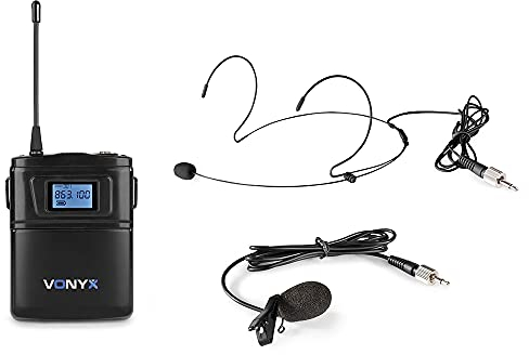 Vonyx WM60B Bodypack mit Headset für WM6-Mikrofonsets - 16 UHF-Kanäle