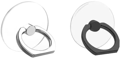 Anillo Soporte Móvil, 2Pcs Transparente Anillo Movil Soporte Anillo para Teléfono, Titular del Anillo del Teléfono, para Teléfonos Móviles y Tabletas