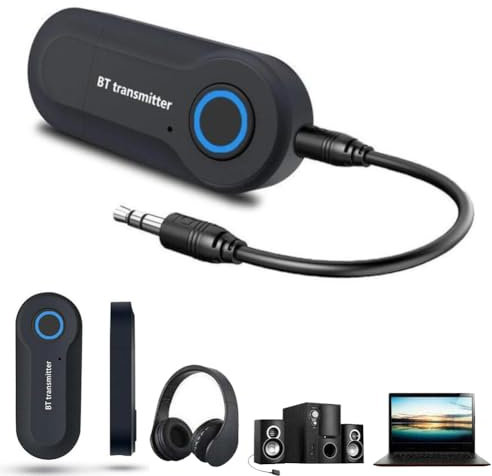 Bluetooth Transmitter, Wireless Portable Stereo USB Transmitter, Bluetooth 4.0 Transmitter Receiver TV PC Speaker Music Audio Adapter Headphones Devices Car Audio Device for The Stereo