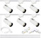 Bravsekai Kit di teste per illuminazione a binario, 6 luci a binario estese 2x1m tipo H binari 20W 4000K bianco naturale apparecchio per faretti a soffitto