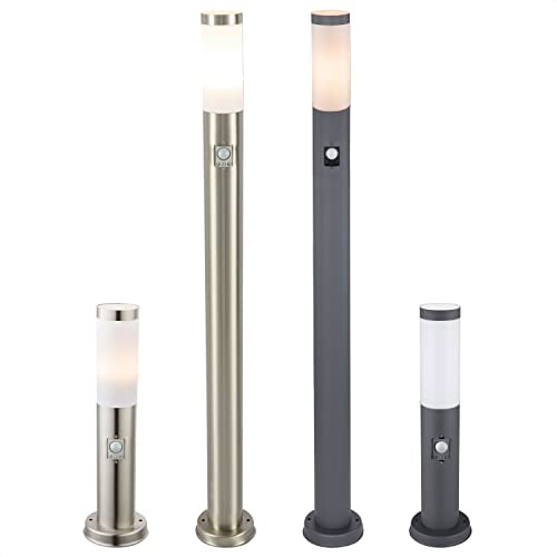 INNOVATE LED Außenlampe mit Bewegungsmelder IP44 | Standleuchte | LED Gartenbeleuchtung außen | Wegeleuchten außen mit Bewegungsmelder | Pollerleuchte 45CM Anthrazit