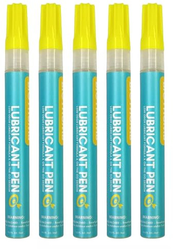 Lubrication Oil Pen, Precision Oiler Pen for Metal Tool Maintenance, Machine Lubricant, Lubrication with Pen-Tip Precision, Controlled Flow, Prevent Corrosion, Ideal for Tights Spaces, 5 Pack