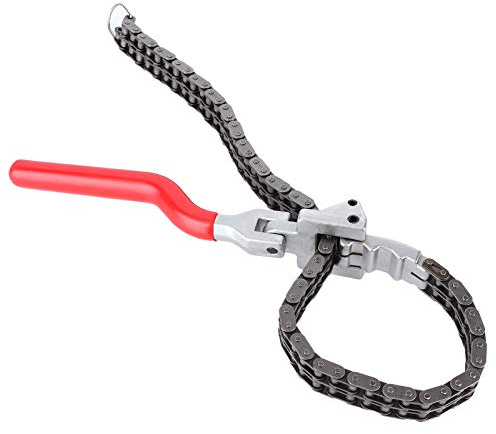 XGOUGUAAU Chiave Per Filtri Olio a Catena, Strumento di Rimozione Filtri Olio, Manico Lungo 13.8 Pollici con Catena da 20.5 Pollici, Attrezzo Ergonomico per Auto e Riparazioni per Filtri a C